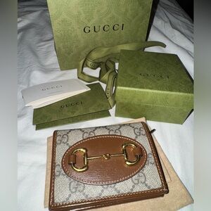 GUCCI HORSEBIT 1955 CARD CASE WALLET
